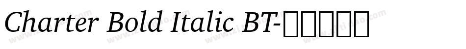 Charter Bold Italic BT字体转换